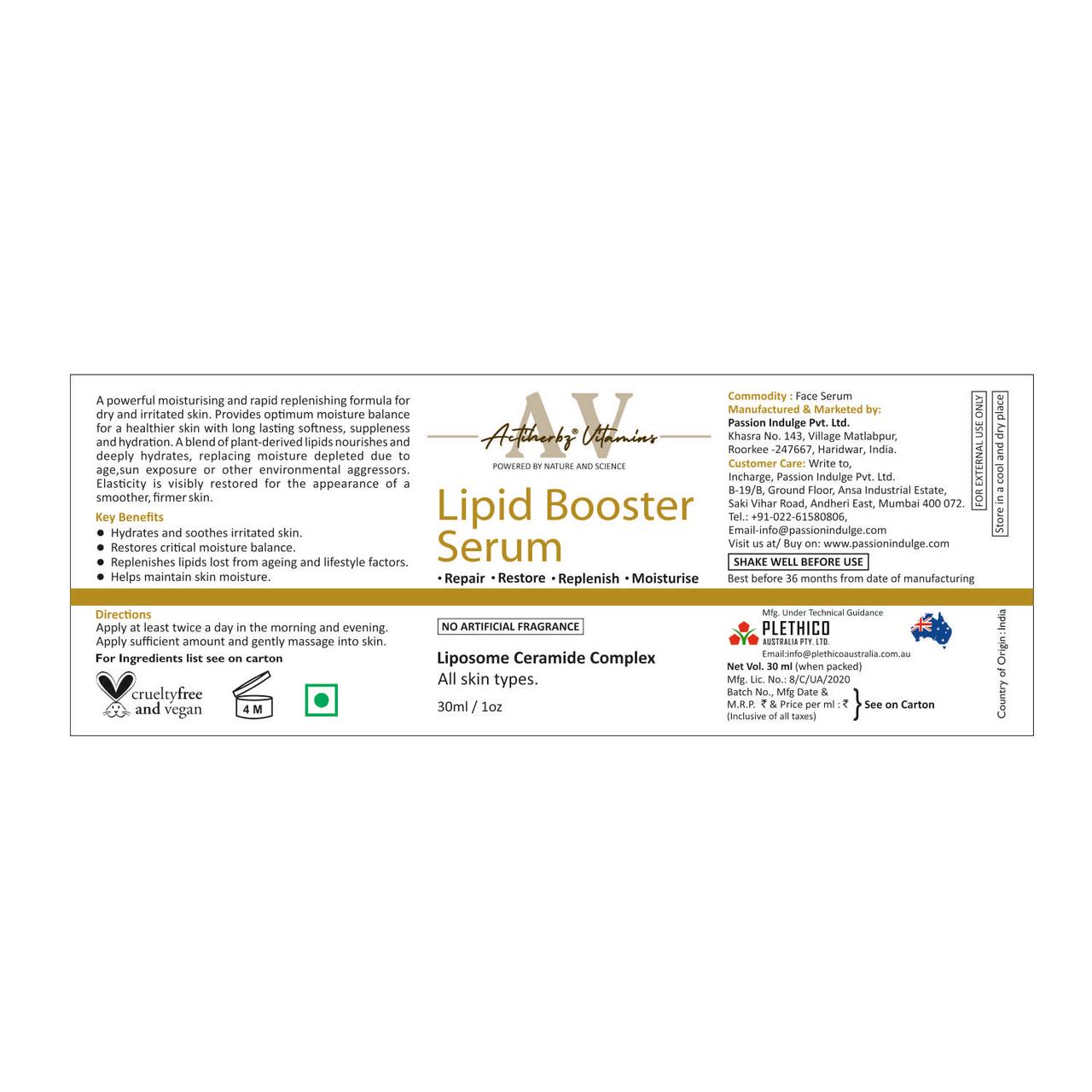 Lipid Booster Face Serum 30 ml | All Skin type