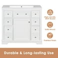 thumbnail image 6 of 36" Bathroom Vanity with Sink, Bathroom Vanities with Adjustable Shelf and Drawers, Freestanding Storage Bathroom Cabinet Single Sink Combo Set for Bathroom, Small Space, White, 6 of 9