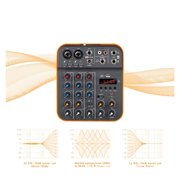 Audio Mixer Fuluode V4 Sound Mixing Console USB Record Computer 48V Phantom Power Delay Repaeat Effect 4 Channels USB ,Easy to Use