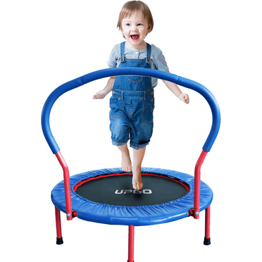 UPGO 3FT Trampoline for Kids, 36" Trampolines Indoor/Outdoor Trampoline with Durable Bungees, Foldable Mini Baby Trampoline with Foam Handle, Recreational Trampoline Birthday Gift for 2  Years Kids