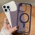 thumbnail image 5 of Magnetic Case for iPhone 16 with Glitter, [Compatible with MagSafe] Luxury Cute Bling Sparkly Case for Women Girls, Anti-Scratch Shockproof TPU Phone Cover for iPhone 16 - Darkblue, 5 of 8