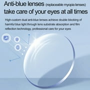 Mingdaln AI Smart Glasses for Men and Women, Smart Glasses with Open-Ear Voice Control & Wireless Bluetooth Calling, Anti-Blue Light, Traveling and Driving
