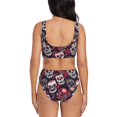 thumbnail image 3 of Daiia Rose Flowers Women's Bikini Set Two Piece Swimsuit High Waisted Bikini Adjustable Straps Bikini Perfect for Beach, Pool, and Summer Vacation-Large, 3 of 9