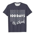 thumbnail image 3 of 100 Days Of School Teacher Shirt Loose Short Sleeve Round Neck Letter Print Graphic Girls and Toddlers'S Tops for Little Boys Girls 3-4 Years, 3 of 4