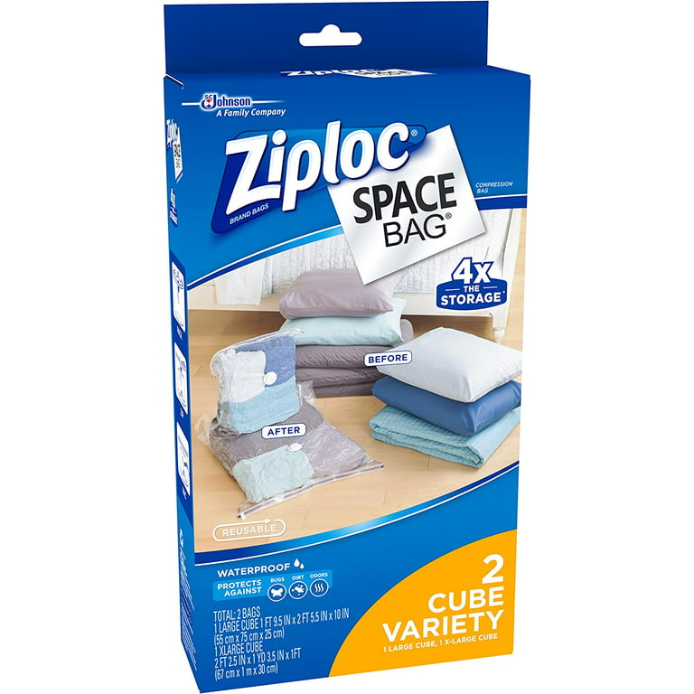 Ziploc 2XL Large Space Bag Vacuum Seal Storage Bags, 2 pk - Kroger