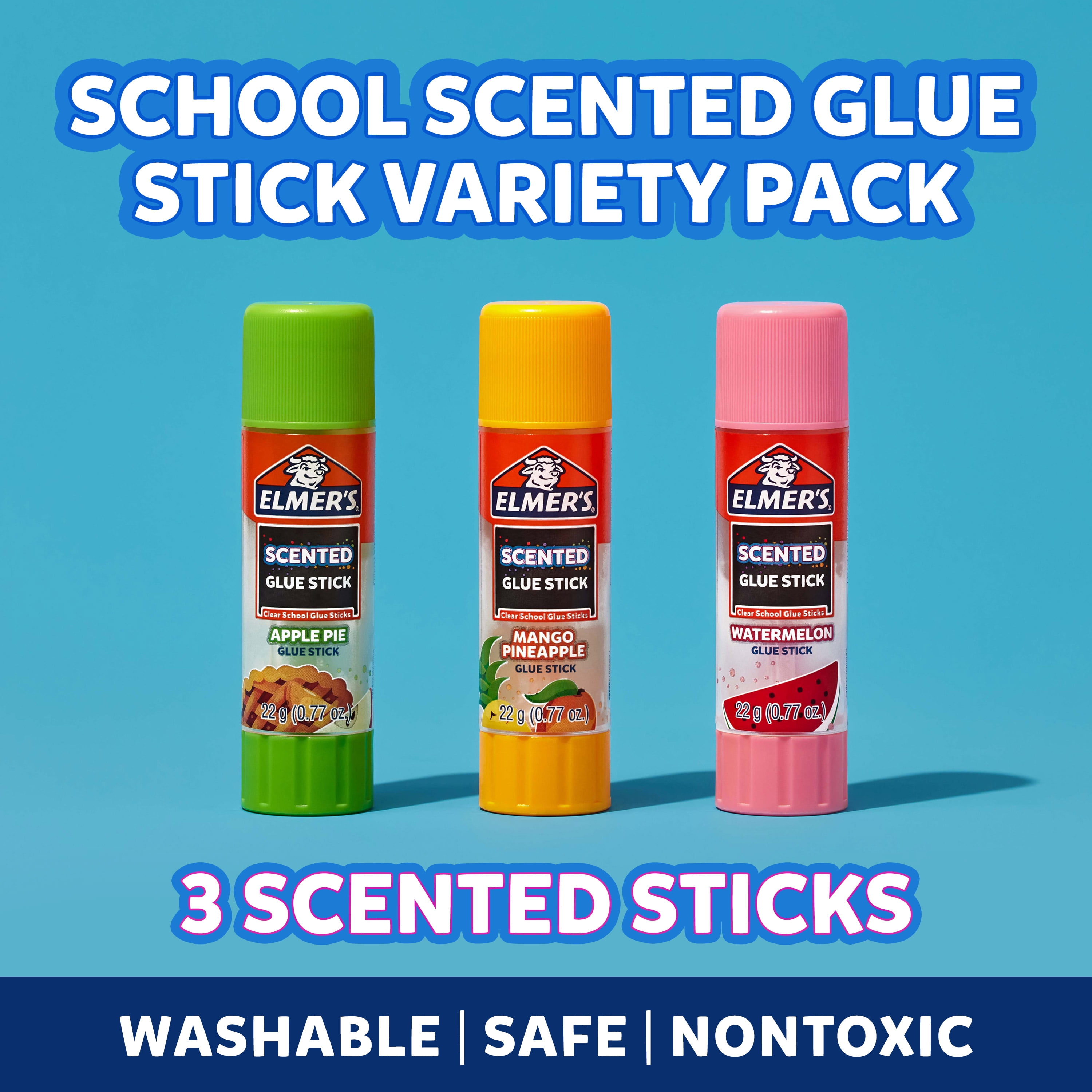 Elmer’s Giant Scented Glue Sticks Variety Pack, 22 Gram, 3 Count