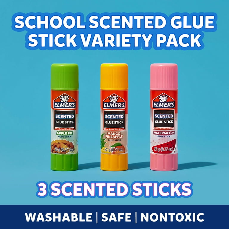 Elmer's Scented Glue Sticks Variety Pack, Includes Disappearing Purple, 12  Count - Walmart.com