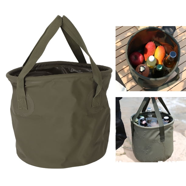 Cubo de Agua Plegable Contenedor de Agua Plegable Multifuncional con Asa Capacidad de 20 L/10 L Fregadero Plegable de PVC para Acampar para Pescar en Casa Viaje en Coche Verde ANGGREK Otros