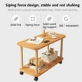 thumbnail image 5 of 360 Degree Swivel Solid Wood Legs Easy Assembly Side Table 2 Tier Open Shelf Sofa Small Tea Table Lanzxjv, 5 of 9