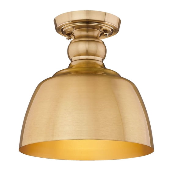 Wry Lighting Holmes 1-light Flush Mount in Modern Brushed Gold