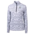 thumbnail image 2 of Women's Cutter & Buck Charcoal Albany State Golden Rams Traverse Camo Quarter-Zip Pullover Top, 2 of 3