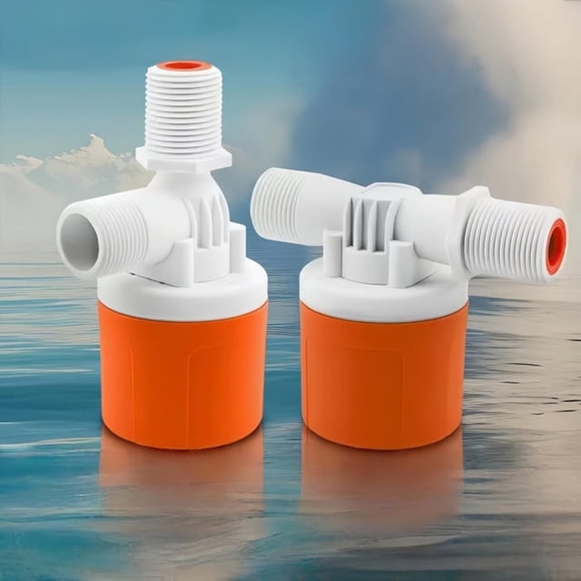 Cagogo under $5 6Pcs Automatic Water Shut Off, Automatic Water Shut Off Valves with Float Ball, Water Level Controller for Tanks, Full Automatic Stop Valves for Water Supply