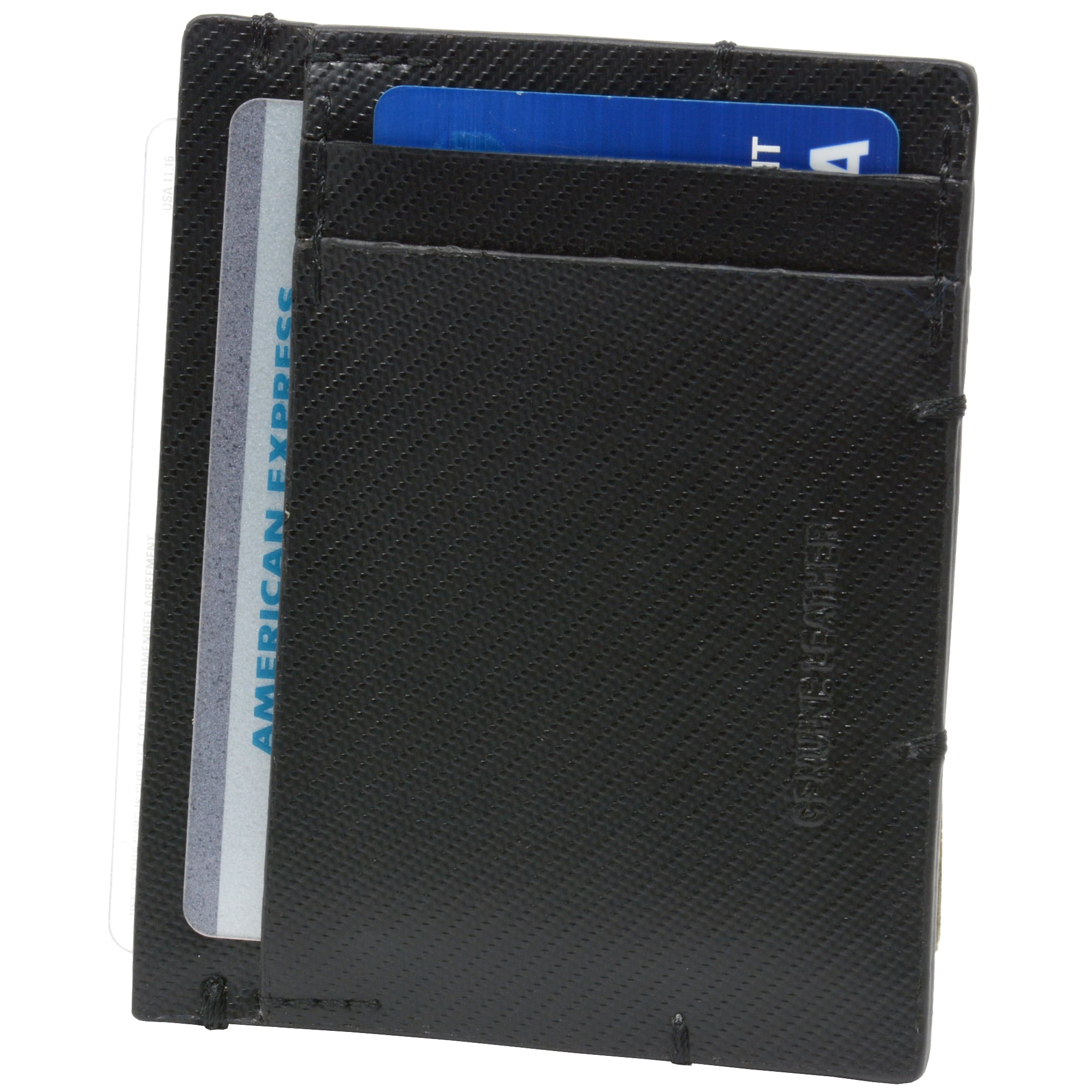 Alpine Swiss Double Diamond RFID Visitenkartenetui - Echtes Leder, Schlank & Geschützt