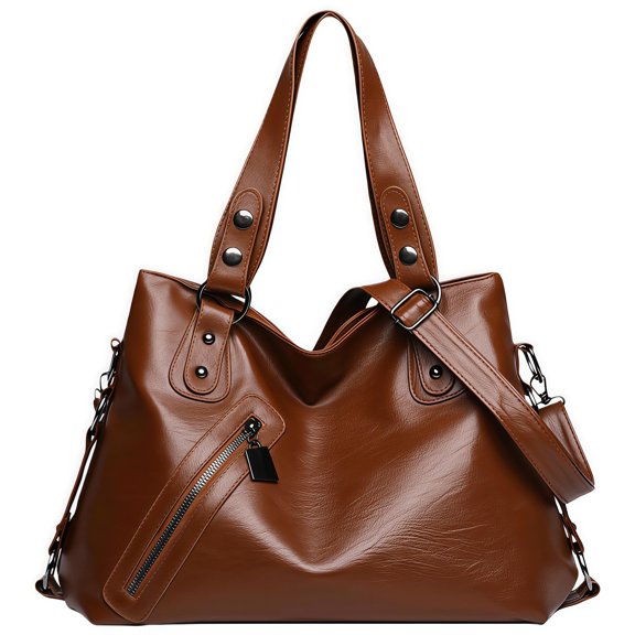 Large Capacity Luxury Women's Handbag - Soft PU Leather Shoulder Tote & Fashion Crossbody Bag with Multi-Pocket for Daily Use.
