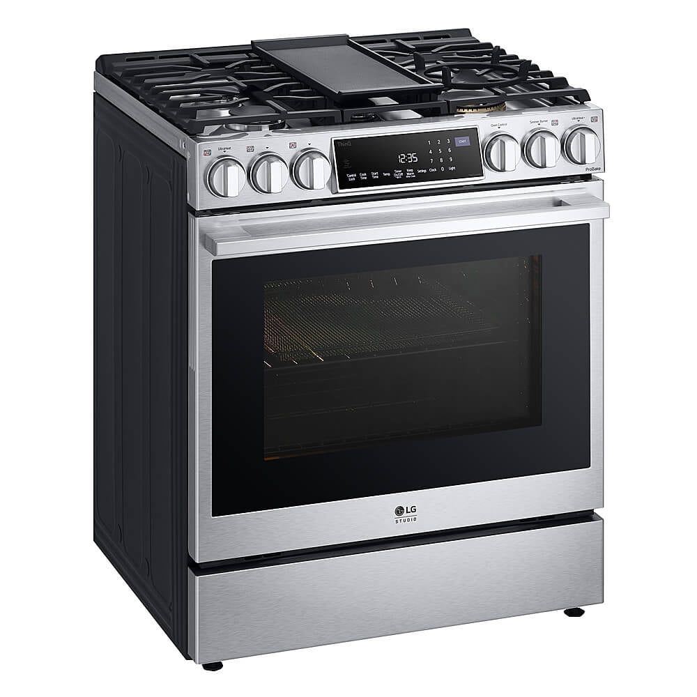 LG Studio LSGS6338F 6.3 Cu. Ft. Stainless Slide-In Gas True Convection Range