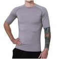thumbnail image 5 of Ultrave Mens Short-Sleeve Shirt Crew Neck Soft Running Gym Summer Tee Men Tops Fashion,Gray,XL, 5 of 8
