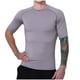 thumbnail image 5 of Camisa Elvqul para Caballero de Color Sólido Playa Gris Gym Manga Corta Cuello Redondo, 5 of 8