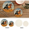 thumbnail image 4 of Coolnut Running Herds of Horses Pot Holders Trivets Set 2Pcs, Potholders for Kitchens, Pure Cotton Thread Weave Trivets for Hot Dishes/Pot/Bowl/Teapot/Hot Pot Holders Home Decor Gifts, 4 of 7