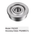 thumbnail image 4 of F623ZZ Flanged Ball Bearing, 3x10x4mm Chrome Steel Double Shielded ABEC1 Flange Bearings,20 Pack, 4 of 5