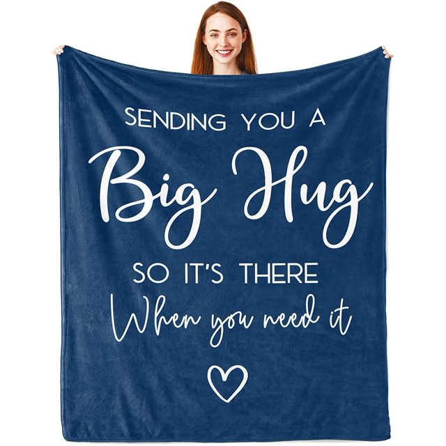 LHSHID Get Well Gifts for Women/Men Inspirational Gifts for Women/Men Sympathy Gift Thinking of You Gifts Cheer Up Gifts for Women/Men Feel Better Gifts Healing Blanket Dark Blue 30"x40"