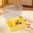thumbnail image 6 of Dwarf Hamster Cage Clear Plastic Small Hamster Cage Portable Carrier with Water Bottle Exercise Wheel Bathtub Box Set Toy for Dwarf Baby Hamster (Pink), 6 of 8