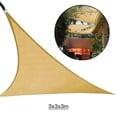 thumbnail image 2 of Labymos Beige Sun Shade Sail Right Triangle Canopy Awning Shelter UV Block UV Rays Protection, 2 of 8