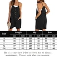 thumbnail image 2 of Mamelucos Mono sin mangas para mujer con bolsillos Cuello redondo Mono suelto Traje de vacaciones Cgtredaw Negro T M para Mujer, 2 of 6