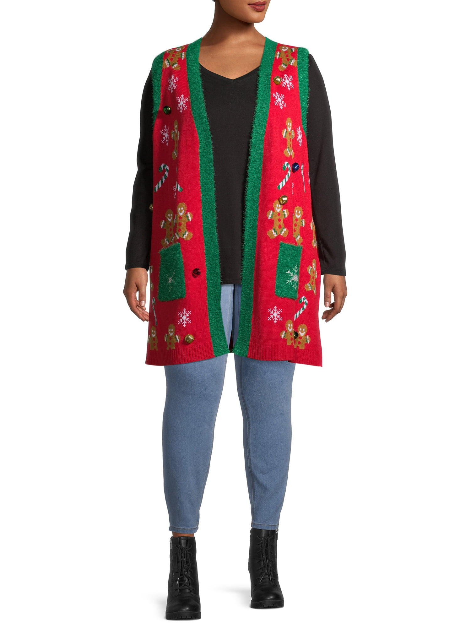 Plus size shop christmas sweater vest