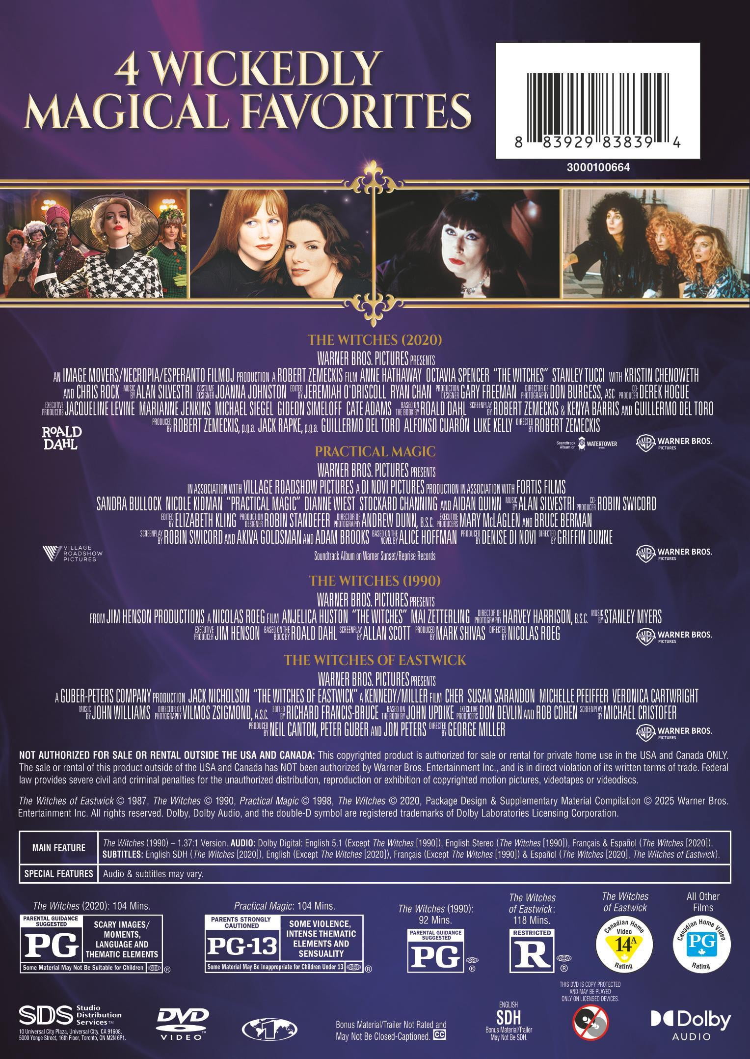 Witches 4 Film Collection (DVD), Drama, Warner Bros. - Walmart.com