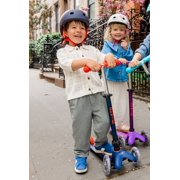Micro Mini Deluxe Foldable LED 3-Wheel Scooter for Kids Ages 2-5, Navy Blue
