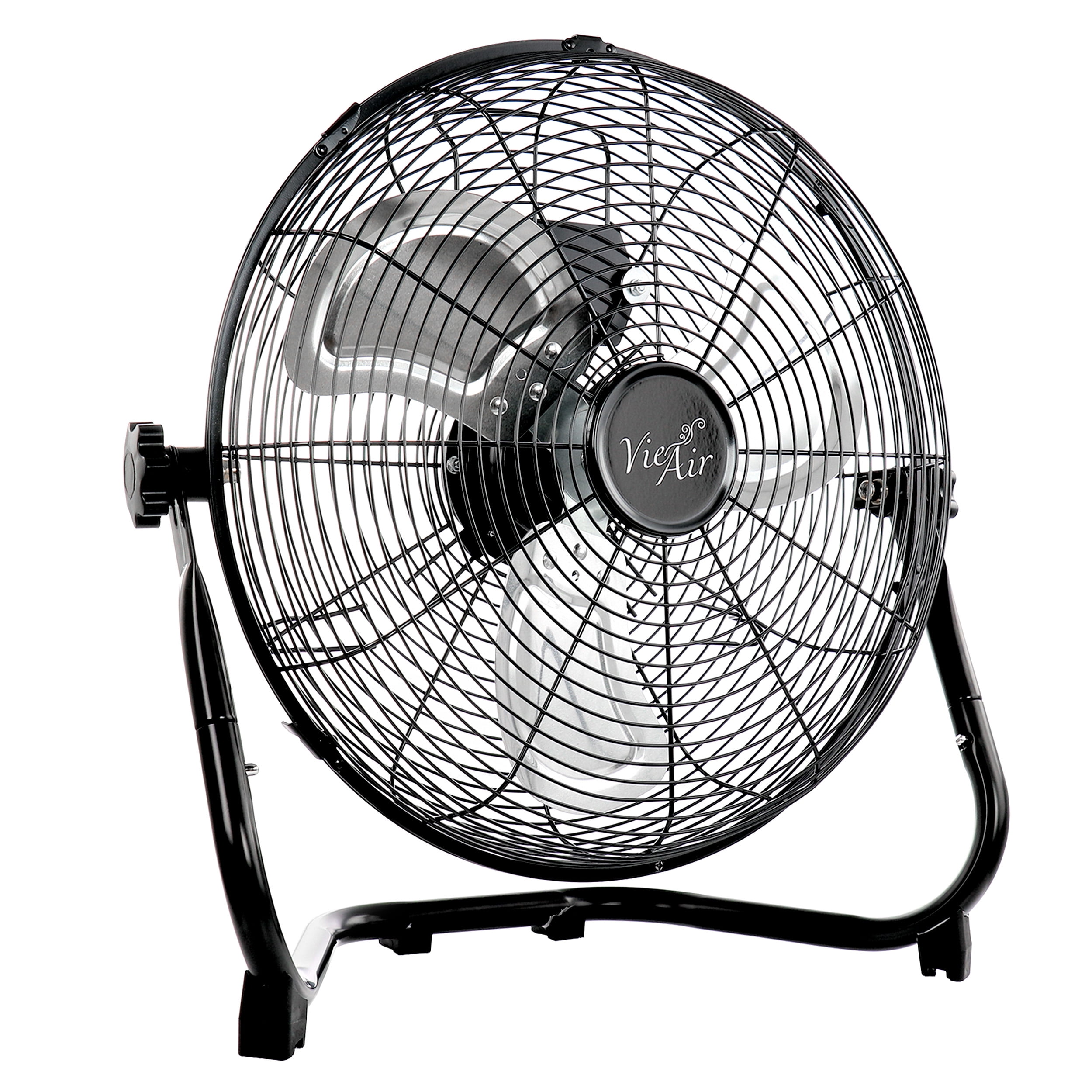 Vie Air Twin 12 Inch High Velocity All Metal Tilting 3 Speed Floor Fan