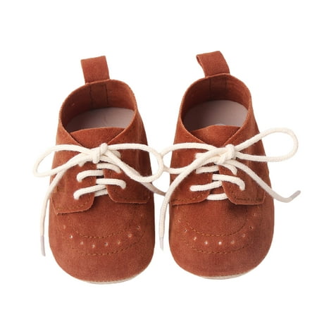 

ELF Infant Baby Boys Girls Moccasins Sneakers Frosted Leather Soft Sole Prewalker Anti-Slip Shoes First Walker Shoes