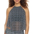 thumbnail image 1 of Coco Reef Womens Mozambique Aura Crop Underwire Tankini Top C-DD Cups Style-U49219 Swimsuit, 1 of 2