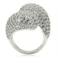 thumbnail image 4 of Rhodium Brass Ring with AAA Grade CZ in Clear for Women Clear Stone Color Style 0W216 Size 9, 4 of 5