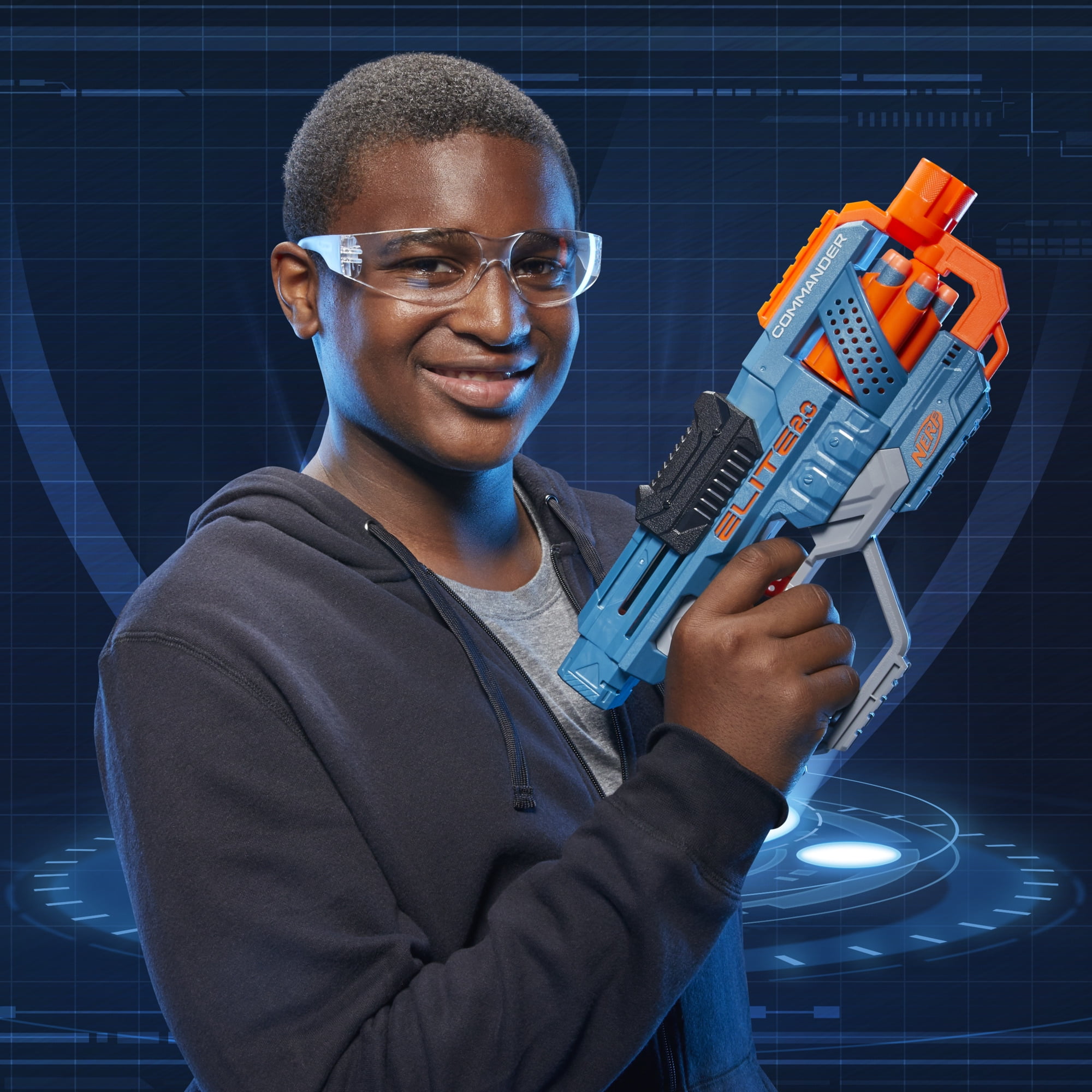 Lança Dardos Nerf Elite 2.0 Commander Rd-6 Tambor Giratório para 6