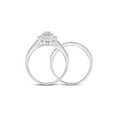 thumbnail image 3 of 10kt White Gold Round Diamond Bridal Wedding Ring Band Set 5/8 Cttw, 3 of 4