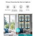 thumbnail image 4 of Window Privacy Film Nautical Anchor Stained Glass Window Film Decorative Sun Block Window Cover Vintage Blue Brown Wooden Coastal Window Clings Static Adhesive Sticker for Bathroom 23.6"x78.7", 4 of 7