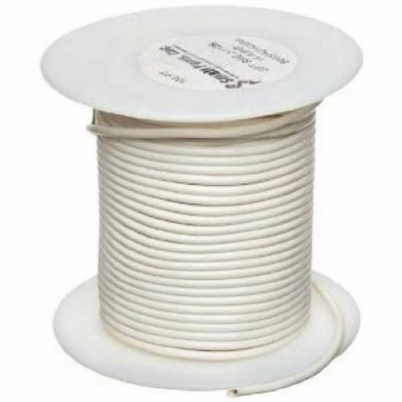 20 Ga. White Abrasion-Resistant General Purpose Wire (GXL) - (50 feet)