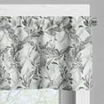 thumbnail image 3 of Ambesonne Grunge Valance Pack of 2, Monochrome Sketch Leaf, 42"X12", White Black Grey, 3 of 5