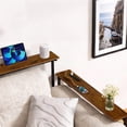 thumbnail image 3 of 70" Adjustable Height Narrow Console Table with Power Outlets, Sofa Table with Charging Station Behind Couch, Entryway Table for Living Room and Hallway – Rustic Brown, 3 of 8