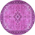 thumbnail image 1 of Ahgly Company Indoor Round Medallion Purple Traditional Area Rugs, 4' Round, 1 of 4