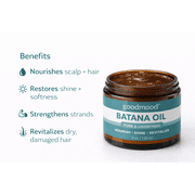 Batana Oil 100% Pure & Unrefined - Raw Batana Oil for Hair & Skin - Natural Hair Oil, Deep Moisturizing Conditioner, Natural Conditioner for Dry Hair, Skin & Body Oil - 4 oz