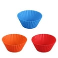 50 Pcs Reusable Silicone Baking Cups Cupcake Muffin Cups Liners Holders