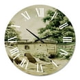 thumbnail image 2 of Designart 'Cabin In The Mountains' Cabin & Lodge Wall Clock, 2 of 5