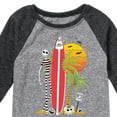 thumbnail image 3 of Nightmare Before Christmas - Ghost Dog Beach Surfer - Toddler And Youth Raglan Graphic T-Shirt, 3 of 5