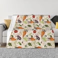 thumbnail image 1 of Fotbe Cute Vegetables Manta de Franela con Estampado, Manta Ultrasuave para Cama, Sofá, Auto, Hipoalergénica y Antibolitas-60"x50", 1 of 6