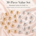 thumbnail image 3 of 30Pcs Mini Butterfly Metal Hair Claw Clips, 0.83 x 0.5 Inch Hollow‑Out Decorative Hair Grips, Golden & Silver Small Styling Accessories for Women Braids, Dreadlocks & Updos, 3 of 5