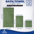 thumbnail image 3 of Dan River 8 Piece Towel Set Soft Quick Drying Cotton Bath Towel For Gym, Spa and Bathroom - Sage, 3 of 11