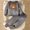 Gray, variant on Amidoa Girls 2 Piece Outfits Fall Winter Clothes Print Soft Long Sleeves Top and Casual Pants Kids Clothing Sets Blue Size 9 Months
