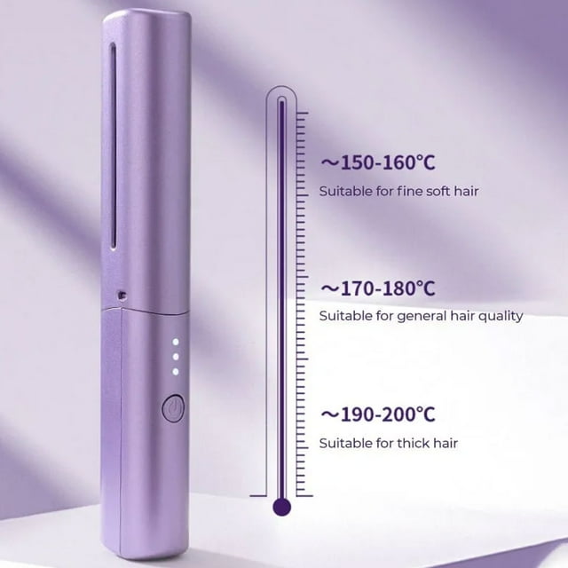 Ruiboury Portable Mini Hair Straightener For On Go Touch-ups Smooth And Silky Hair pink